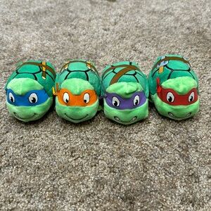Set of 4 TY Beanie Boos Teeny Tys 4" Teenage Mutant Ninja Turtles TMNT